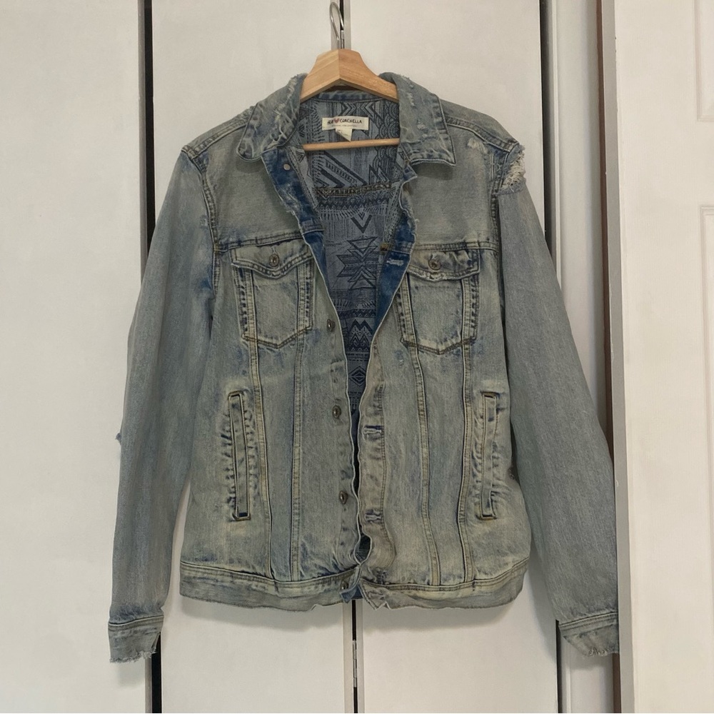Distressed H&M 2016 Coachella jean jacket